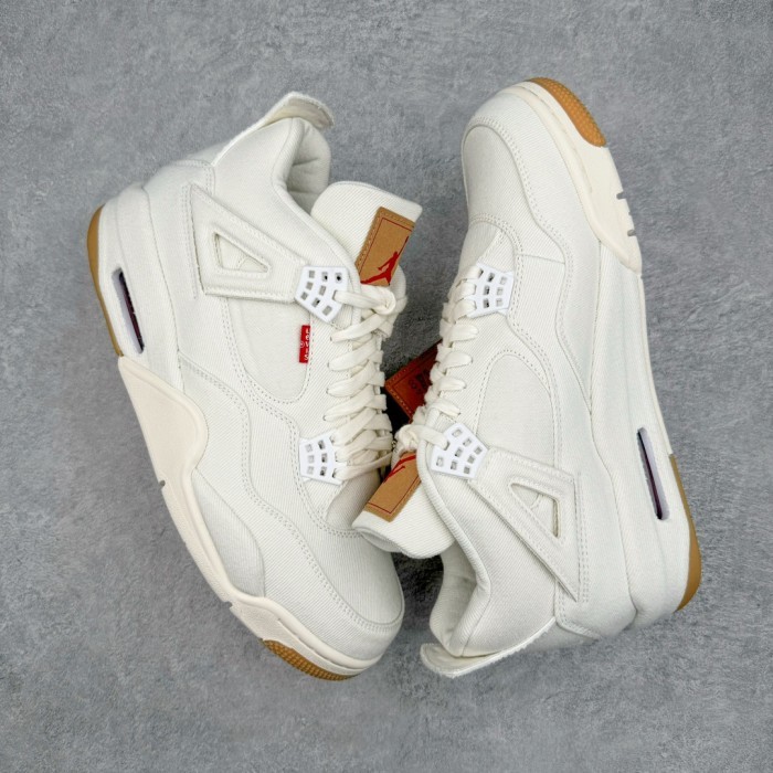 Levi's x Air Jordan 4 Retro 'White Denim' AO2571-100