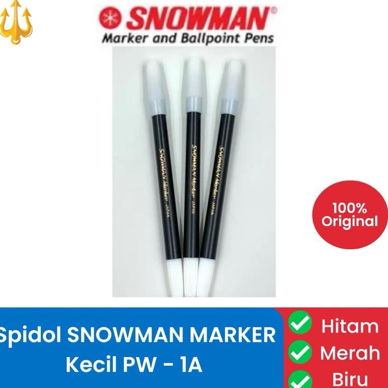 

New Arrival [Harga 1 Lusin] Spidol Kecil Snowman Pw-1A Hitam Biru Merah