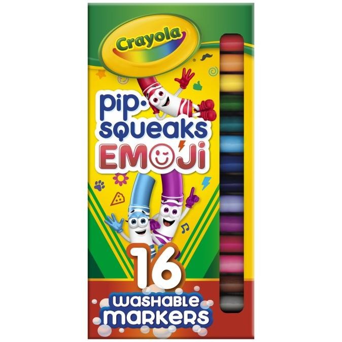 

Crayola Pip Squeaks Emoji Isi 16 ct Nontoxic Washable Markers
