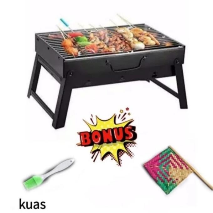 ALAT PANGGANGAN PORTABLE /PANGGANGAN BBQ /PEMBAKARAN SATE DAGING IKAN ALAT PAN PANGGANG PEMANGGANG B