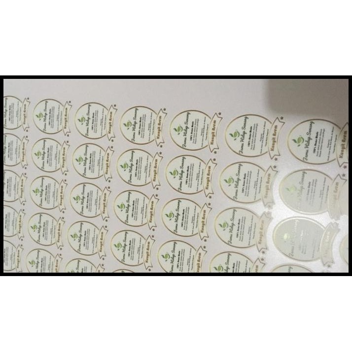 

TERMURAH STICKER LABEL PRODUK HOMEMADE VINYL PUTIH (BAHAN PLASTIK / ANTI AIR) !!!!!