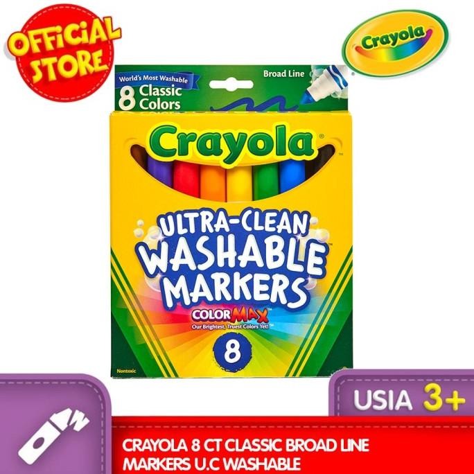 

CRAYOLA 8 Ct. Classic Color Broad Line Markers Washable