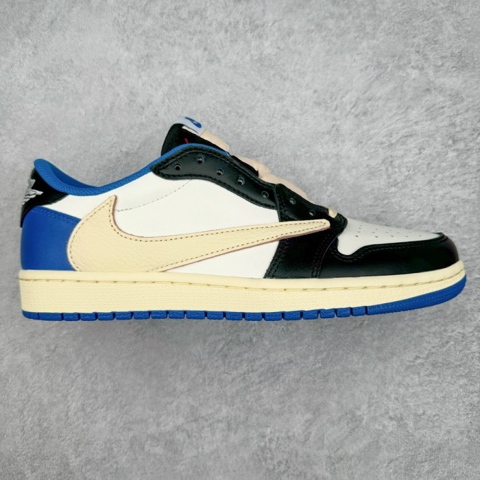 Travis Scott x Fragment Design x Air Jordan 1 Retro Low 'Military Blue' DM7866-140