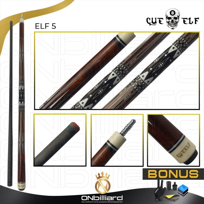 CUE ELF Play Cue Stick Carbon Low Deflection Stik CUEELF Billiard Billiar Billyar