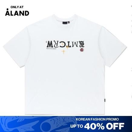 [ALAND] ROMANTIC CROWN - Reverse Logo Tee Shirt White - Kaos Atasan Putih Unisex