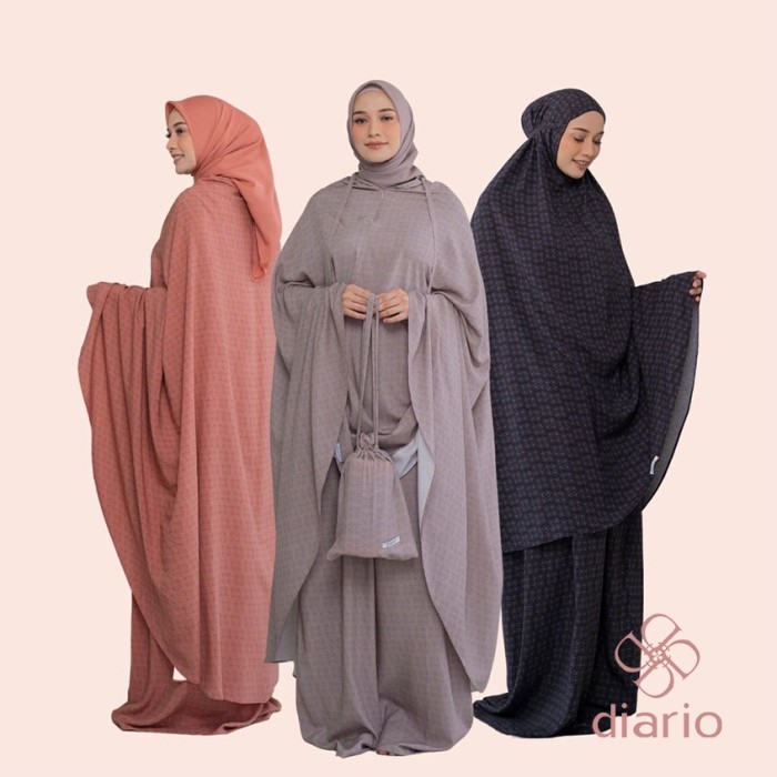 Mukena Dewasa Rayon Lunara 2 In 1 Diario #Original