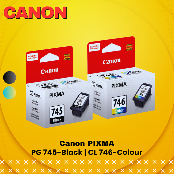 1 Set Canon 745 Black Canon 746 Color Tinta Canon 745 746