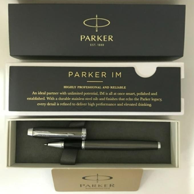 

Murah Meriah ! Pen Parker IM New Dark Esprs CT RB HD TB Roller Ball Klip Silver