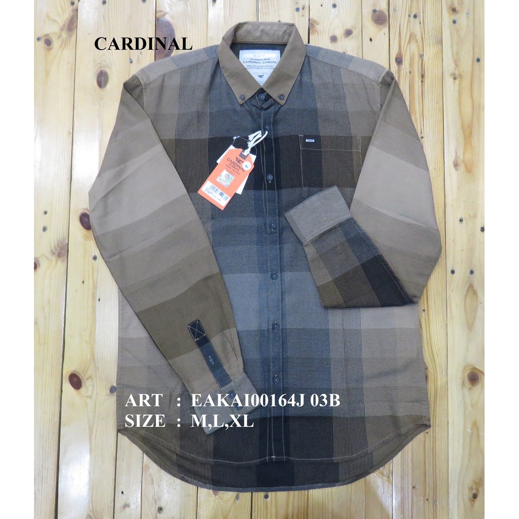 KEMEJA PRIA LENGAN PANJANG MEREK CARDINAL ART : EAKAI00164J 03B PRICE Rp.460.900
