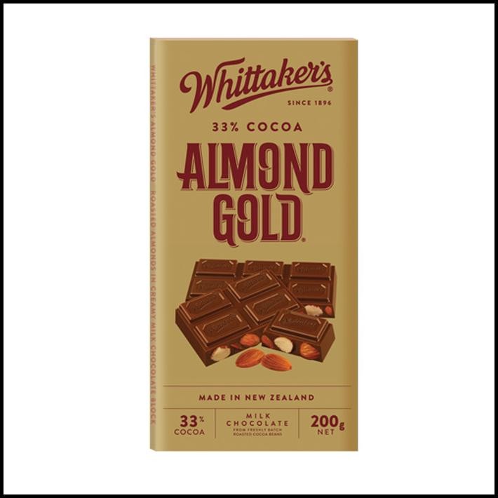 

Promo !! Whittaker'S Almond Gold Chocolate Bar Coklat Impor