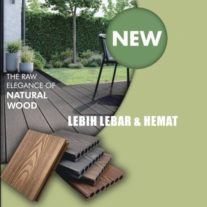 WPC Decking Outdoor Lantai Decking Tile Kayu WPC Lantai Kayu CHAMPION