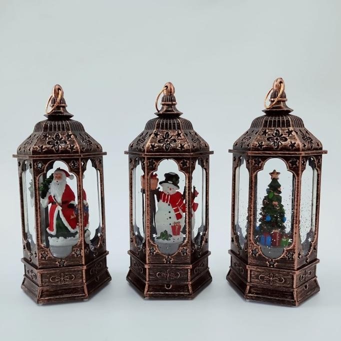 

Sale! Snowglobe Lentera Natal Kotak Musik Salju Santa Kado Music Box Premium