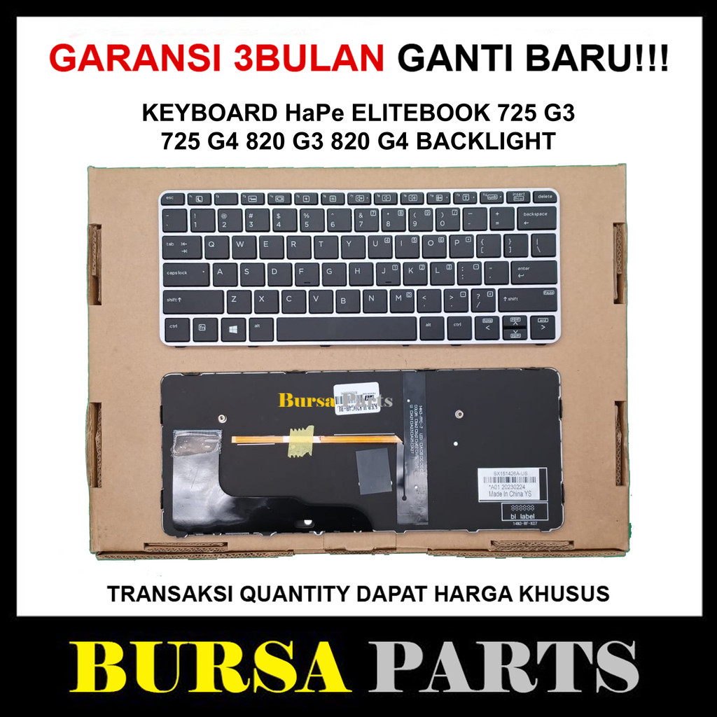 Keyboard HaPe Elitebook 725 g3 725 g4 820 g3 820 g3 Backlite
