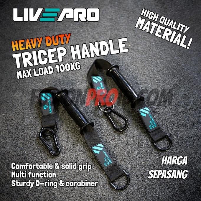 TERMURAH - Strap Handle Tricep Rope Tali Latihan Triceps Fitnes Fitness Livepro