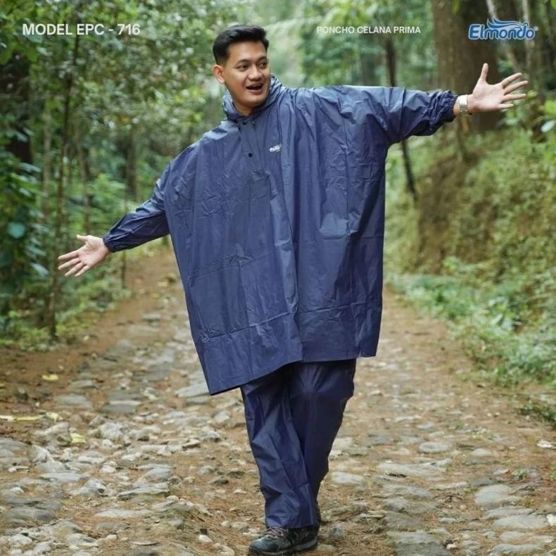 Bisa Cod Jas Hujan Ponco Elmondo Prima Jumbo - Mantel Ujan Dewasa Pria Dan Wanita Virall