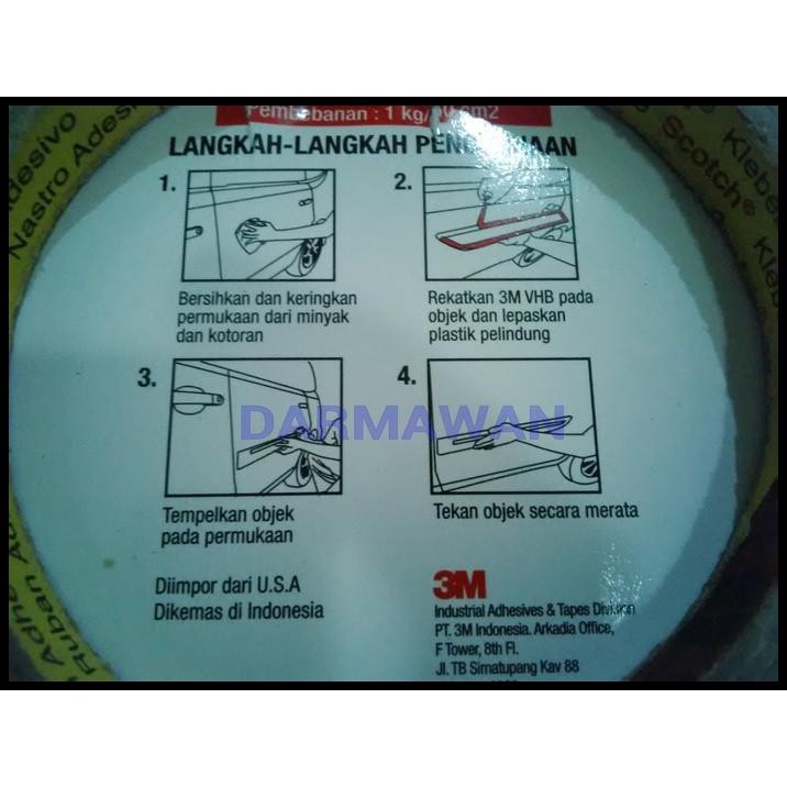 

GRATIS ONGKIR DOUBLE TAPE 3M VHB 12MMX4,5M ORIGINAL !!!!!!