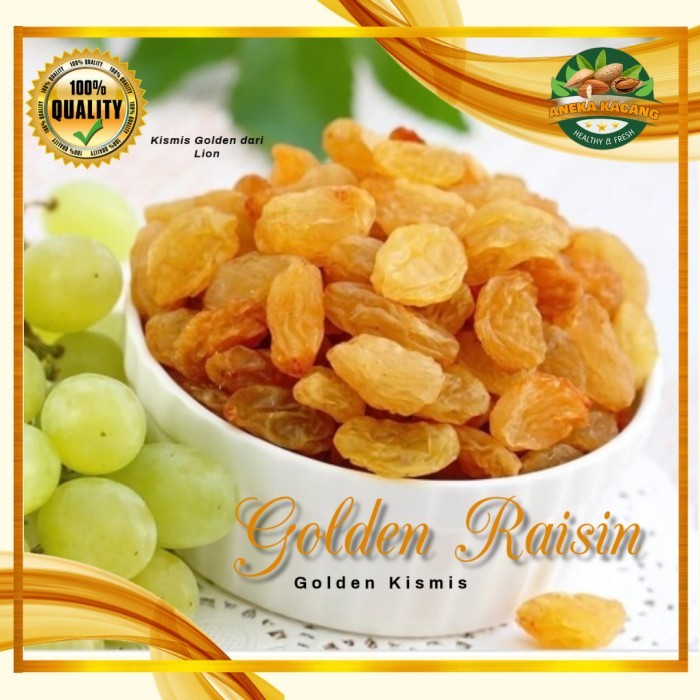 

Ready - Jumbo Golden Raisins / Kismis Kuning Jumbo - 500Gr