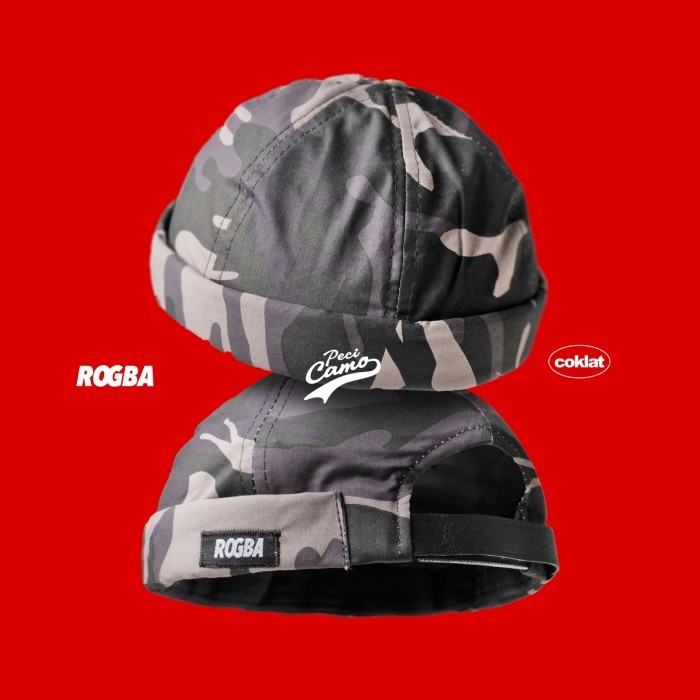 Peci TOPI PECI MIKI HAT DEWASA LORENG/CAMO/ARMY/MILITER BY ROSAL - Cokelat songkok hitam laki-laki p