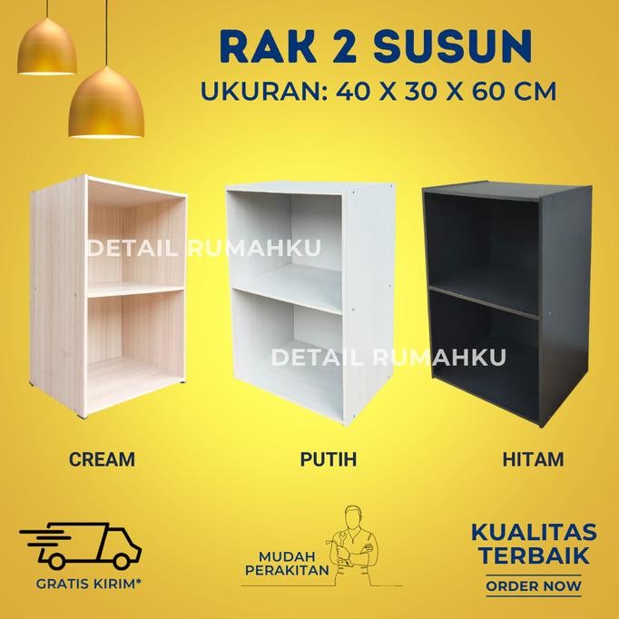 

Rak Buku Serbaguna Susun 4 Kayu/Rak Helm/Lemari Filling Termurah Original Dan Terpercaya