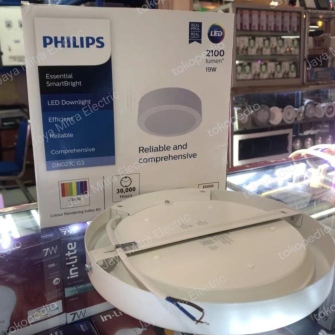 Philips Lampu LED Downlight 18 Watt / 18W DN027C LED15 8" Outbow Bulat