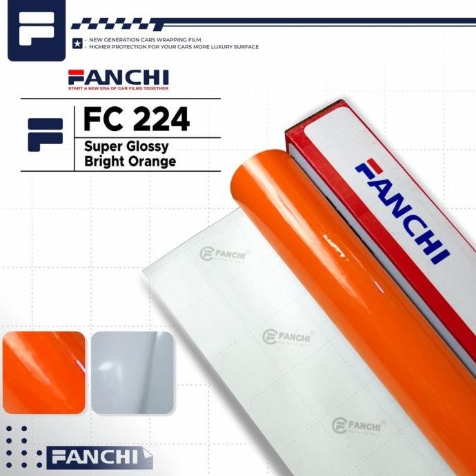 

BESTSELLER ROLL STICKER FANCHI FC224 SUPER GLOSS BRIGHT ORANGE 50CM 8,5M ROLL