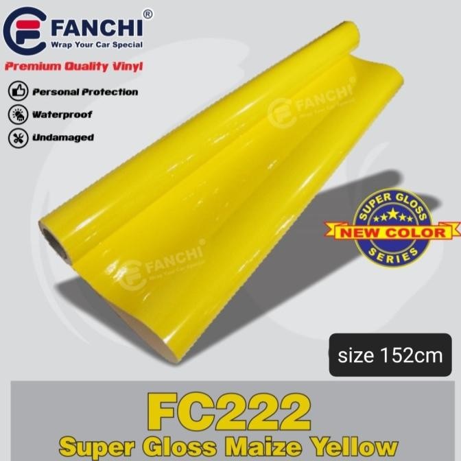 

MURAH 152CM STICKER FANCHI FC222 SUPER GLOSS GLOSSY MAIZE YELLOW 152CM/M