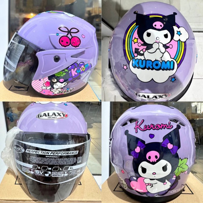 Helm Anak Kuro Ungu Helm Anak Galaxi Usia 3-7 Tahun Helm Anak Keren