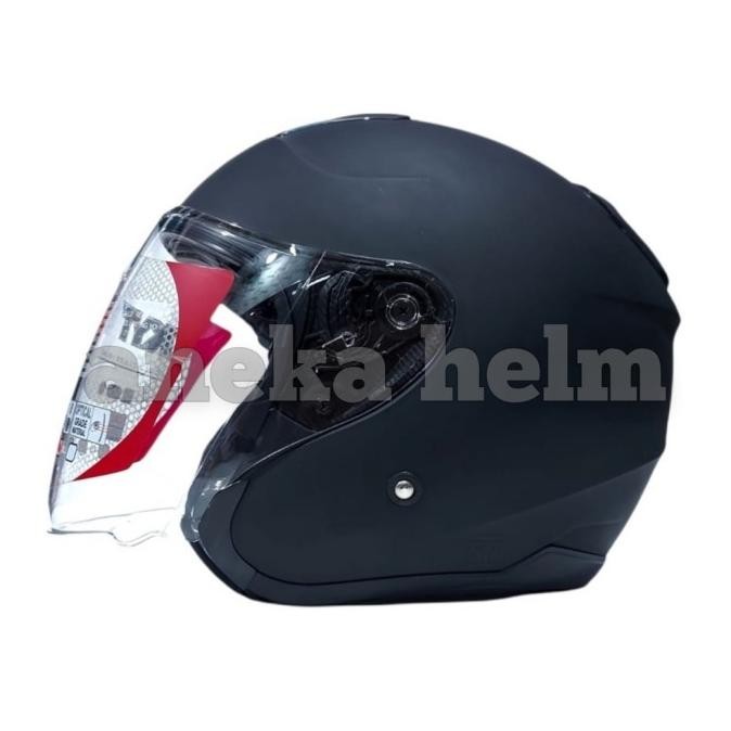 Helm Kyt Kyoto Solid Black Doff/Hitam Doff