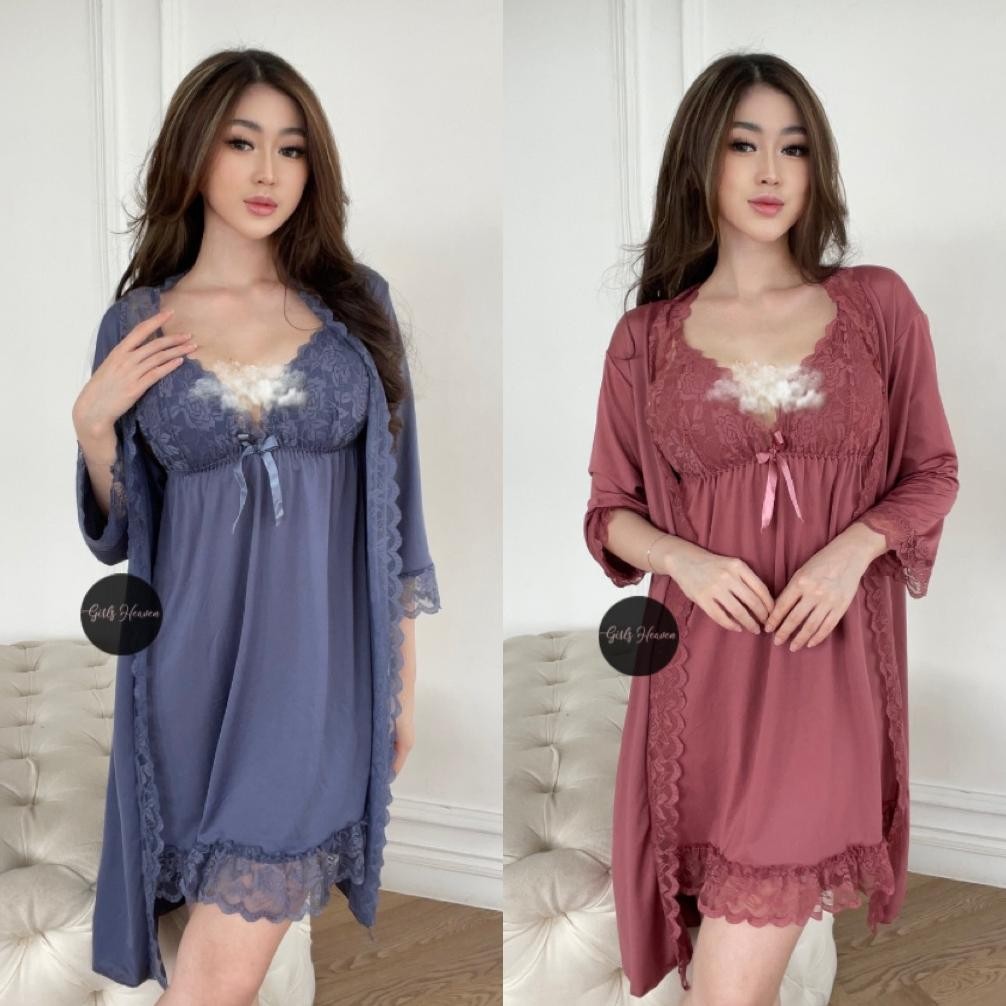 nosril 007l lingerie dress + kimono + belt [ girlsheaven_id ]