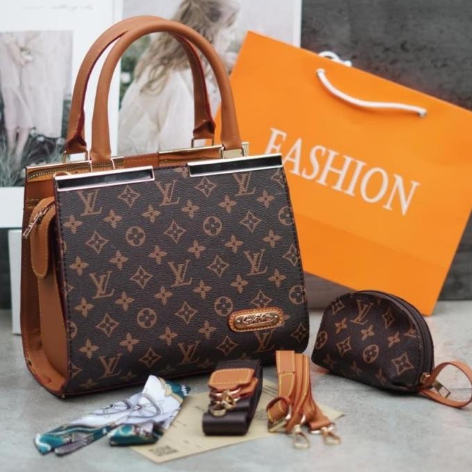 TAS WANITA - LV JOURS - FREE PAPERBAG - FREE COVERBAG - FREE BUBLEWRAP HAND BAG TAS SELEMPANG SLING 