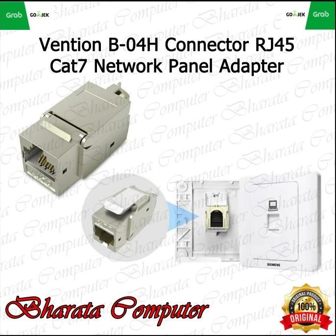 

Diskon! Vention B-04H Connector RJ45 Cat7 Network Panel Adapter