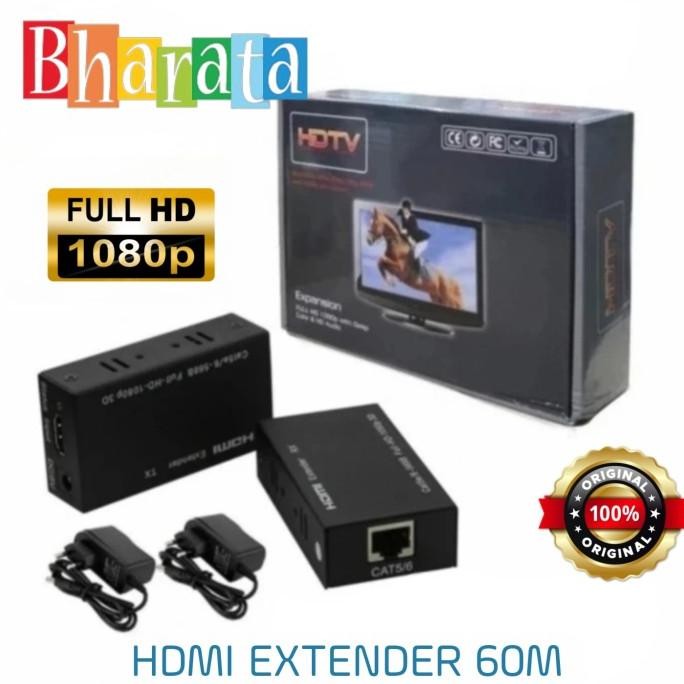 

Diskon! HDMI Extender HDMI Extension 30M 60M Over Kabel LAN Ethernet Cat5 Cat6