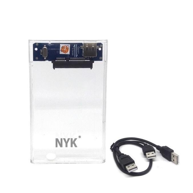 

Diskon! Casing Hard Disk NYK Atom 2.0 HDD SSD 2.5" Sata USB2.0 Transparan