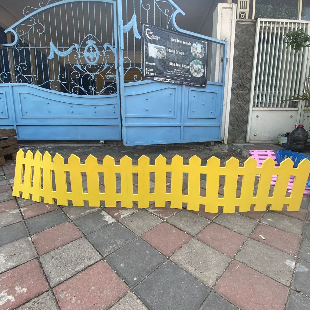 Pagar Dekorasi Pagar Tinggi 40Cm Panjang -+ 220Cm Warna Warni Pagar Taman Pagar Pojok Baca Pagar