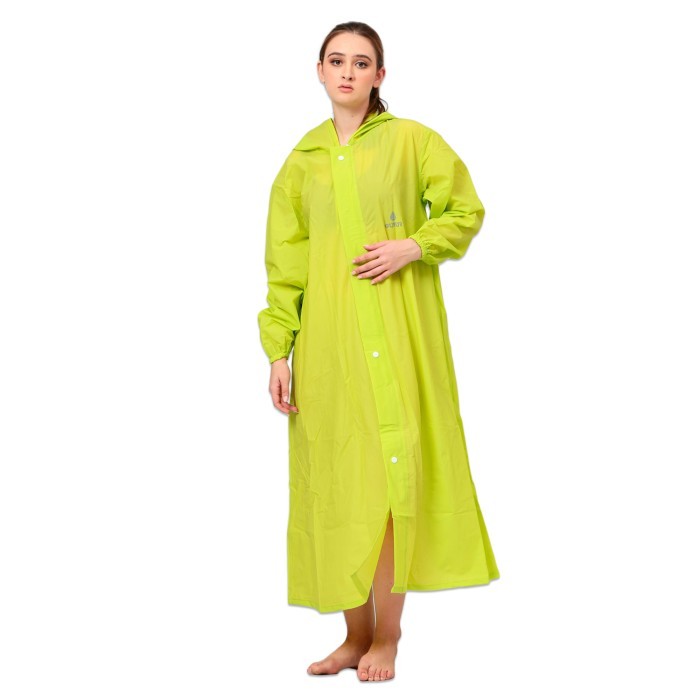 Gamis jas hujan gamis backpack jumbo Wanita dewasa Mantel guyur original ra - Stabilo elegan premium