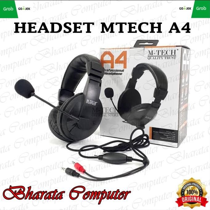 

Diskon! Headset Gaming M Tech A4 Jack 3.5mm Mtech Headphone