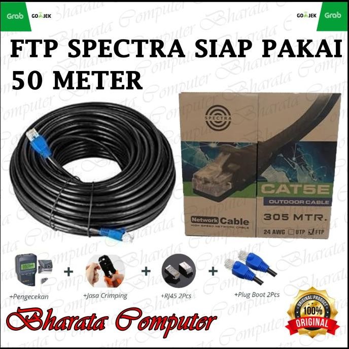 

Diskon! Kabel LAN FTP CAT5E Spectra Outdoor Cable Internet Meteran 50 METER