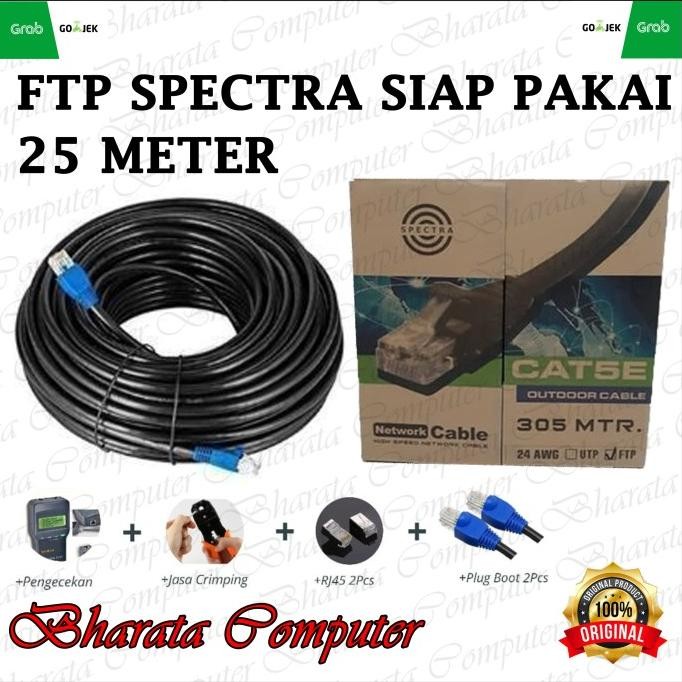 

Diskon! Kabel LAN FTP CAT5E Spectra Outdoor Cable Internet Meteran 25 METER