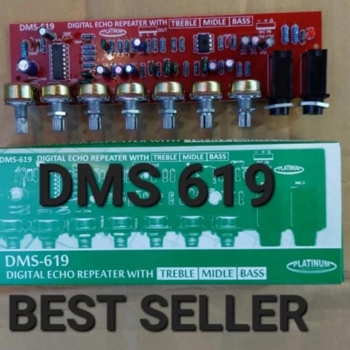 Terbaru ( dms 619 )  kit pcb modul efek effect vokal vocal suara mic echo karaoke digital repeater p