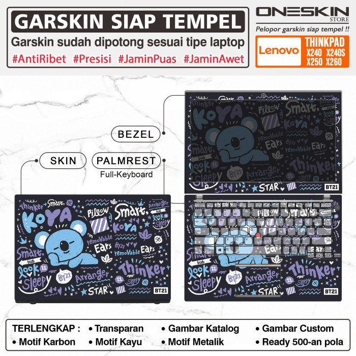 Sale Garskin Sticker Laptop Lenovo Thinkpad X240 X240S X250 X260 Full Body