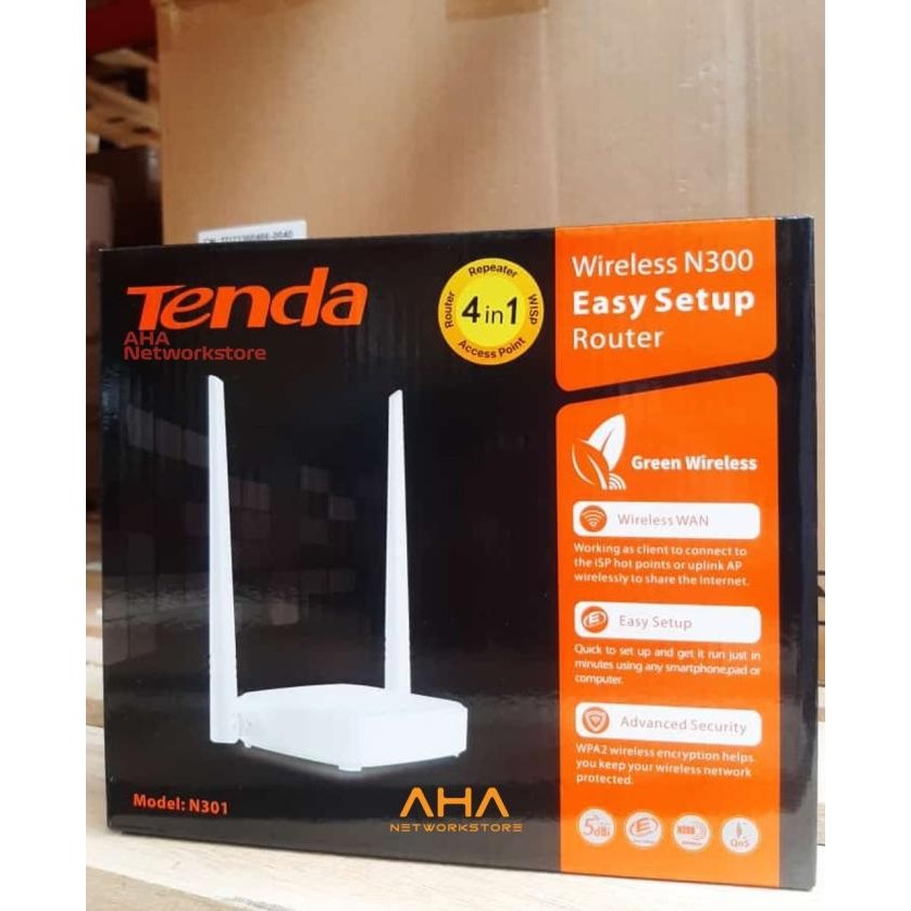 BEBAS ONGKIR - TENDA N301 WIRELESS ROUTER N300 Tenda N301
