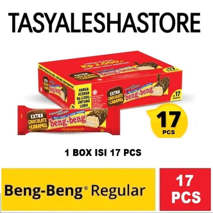 

PROMO Beng - Beng Regular Wafer Caramel Cokelat 25 gram (1 Box isi 17 pcs)