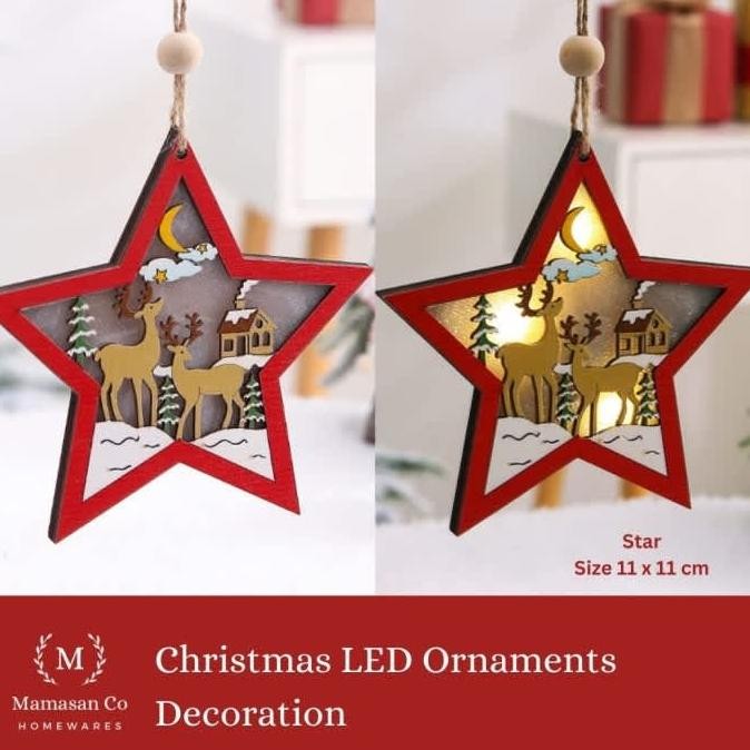 CR - Christmas LED Hanging Decoration | Dekorasi Natal Lampu Xmas TERLARIS