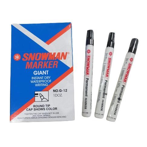 

Trend Spidol Snowman Permanent Marker G-12 Harga 1 Pcs Hitam
