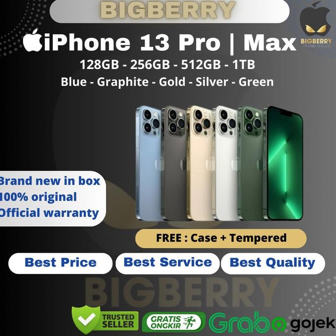 BLUE- IBOX RESMI IPHONE 13 PRO MAX 128GB 256GB 512GB 1TB GOLD BLUE GRAPHITE