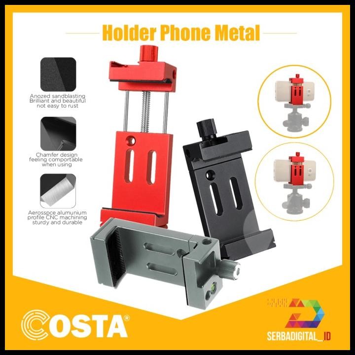 Costa Ph-10 Cnc Metal Smartphone Phone Holder With Cold Shoe/Waterpass