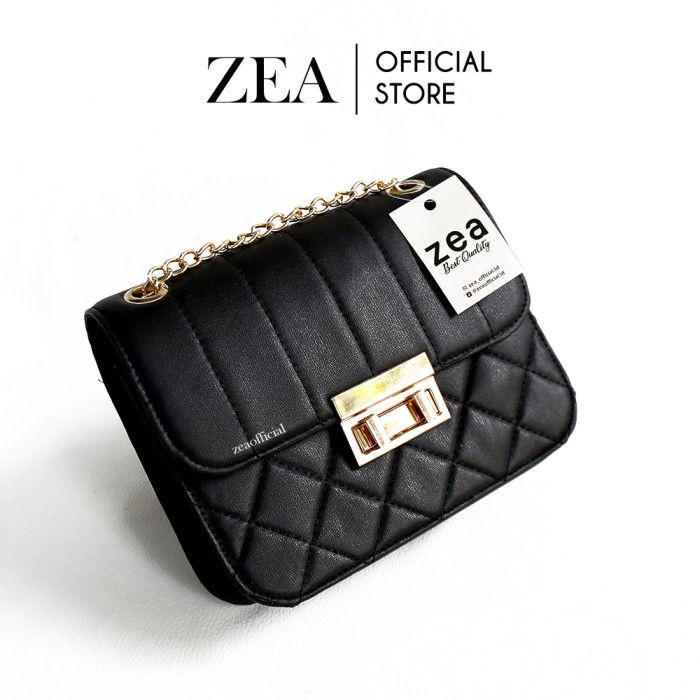 TERMURAH [ZEA OFFICIAL] DK Bag - Tas Selempang Wanita DK - Handbag Emboss - Hitam