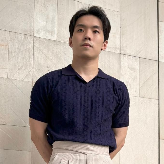 

BLUE- MOREMENTUM - GABRIELLE DIAMOND-KNIT BUTTONLESS POLO SHIRTS - MIDNIGHT BLUE