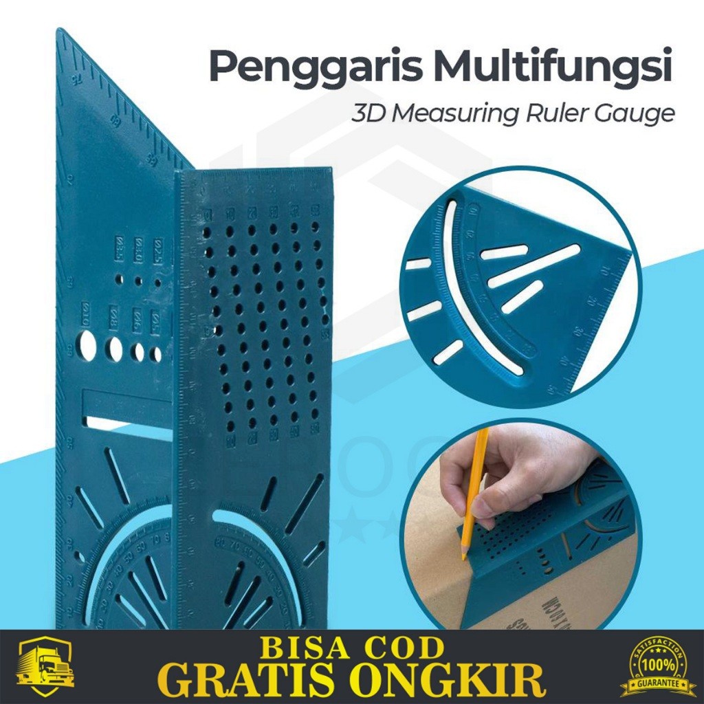 

PENGGARIS PENGUKUR SIKU TULIS RULER BARANG POLA MULTIFUNGSI PLASTIK