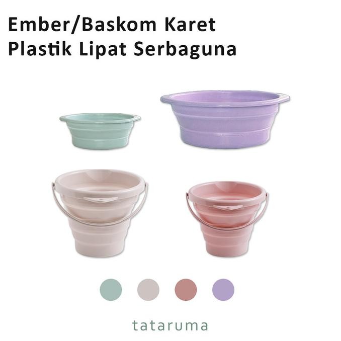 

baketsu - ember baskom lipat karet foldable serbaguna cuci termurah